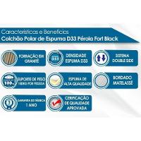 Cama Box Solteiro: Colchão Espuma Polar D33 Pérola + Base Crc Fantasy Black(88X188)