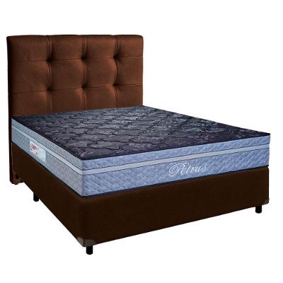 Kit Cama Box + Cabeceira + Colchão Casal Molas Ensacadas - Petrus - Paropas