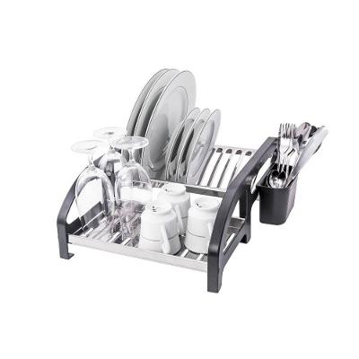 Escorredor 12 Prato Aço Inox Tipo Cama Preto