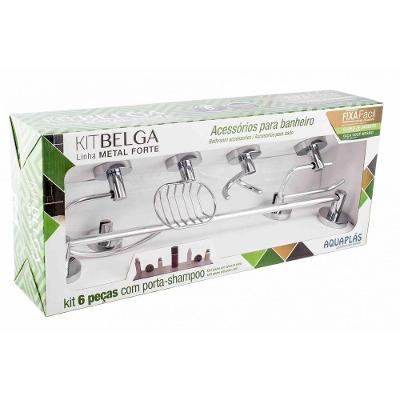 Kit De Banheiro Linha Belga 6 Peças Cromado
