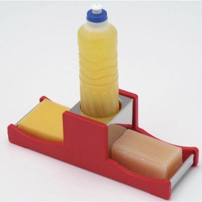 Porta Sabão Em Inox E Acabamento Em Pp Vermelho