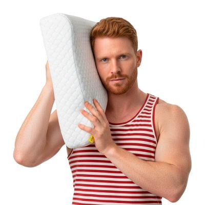 Travesseiro Contour Breeze - Placa De Látex Anatômico Capa Refrescante Perfil Baixo 40x60x13cm