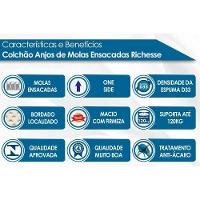 Cama Box Baú Casal: Colchão Molas Ensacadas Anjos MasterPocket Richesse + Base CRC Courano White(138x188) - 4