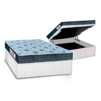 Cama Box Baú Casal: Colchão Espuma D45 Orthoflex Comfortpedic Line + Base CRC Courano White(138x188) - 1