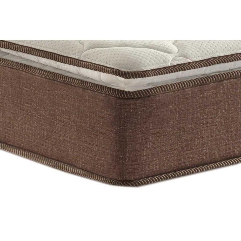 Cama Box Baú Queen: Colchão Anatômico Anjos D28 / AG65 Star Pillow Top + Base CRC Suede Black(158x198) - 2