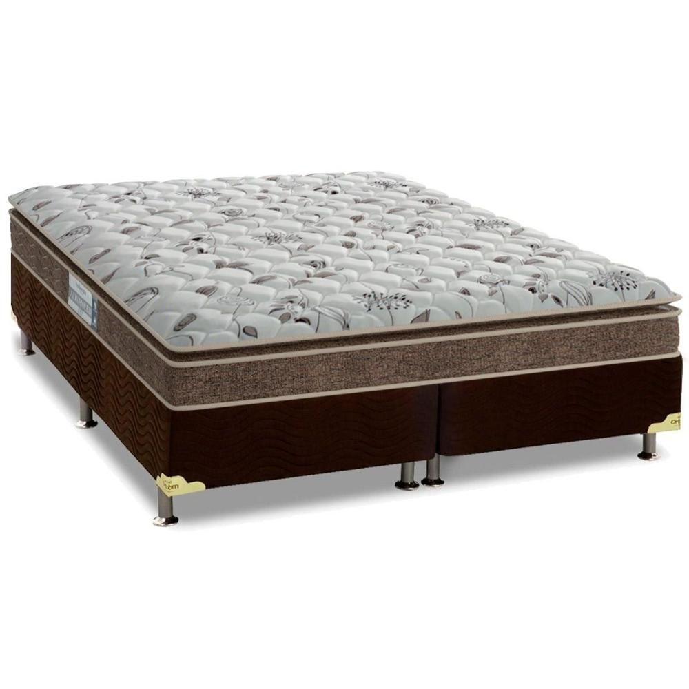 Cama Box Queen: Colchão Espuma D45 Probel ProDormir Advanced + Base CRC Suede Brown(158x198) - 1