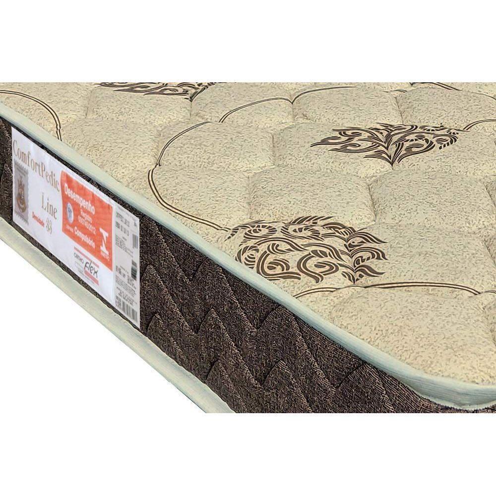 Cama Box Baú Casal: Colchão Espuma D33 Orthoflex Comfortpedic Line + Base CRC Suede Black(138x188) - 5
