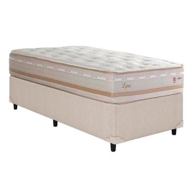 Cama Box Solteiro: Colchão Molas Herval Maxspring Lyon + Base Crc Courano Clean(88X188)