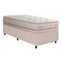 Cama Box Solteiro: Colchão Molas Herval Maxspring Lyon + Base Crc Courano Clean(88X188) - 1