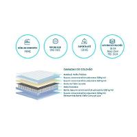 Cama Box Solteiro: Colchão Molas Ensacadas Polar MasterPocket Cristal + Base CRC Rústico Clean(88x188)