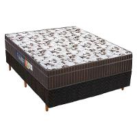 Cama Box Casal: Colchão Anatômico Polar D28/EP Orthoface + Base CRC Rústico Black(138x188) - 1