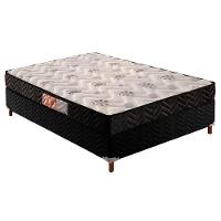 Cama Box Casal: Colchão Espuma D33 Paropas Pasquale + Base CRC Suede Black(138x188) - 1