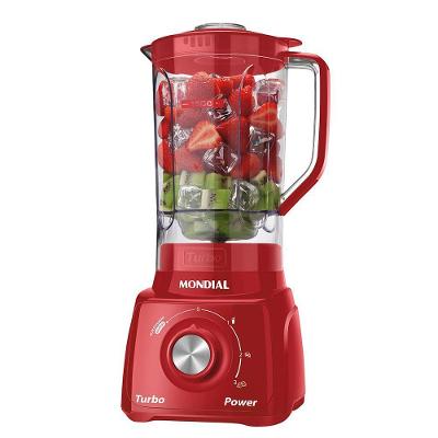 Liquidificador Mondial Turbo Power L-99-FR 550W 2,2L com Filtro 3 Velocidades Vermelho 110V