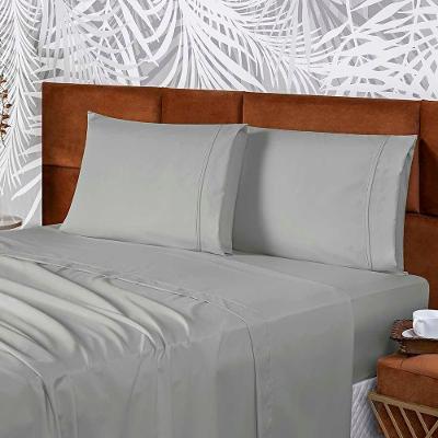 Jogo De Lençol Conforto Padrão 3 Peças Micropercal 200 Fios C- Elástico - Cinza