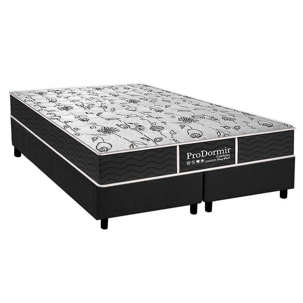 Cama Box King: Colchão Molas Probel Prolastic Sleep + Base Crc Suede Gray(193X203) - 1