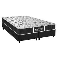 Cama Box King: Colchão Molas Probel Prolastic Sleep + Base Crc Suede Gray(193X203) - 1