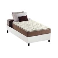 Cama Box Solteiro: Colchão Espuma Anjos D28/ AG65 Star + Base CRC Courano White(88x188) - 1