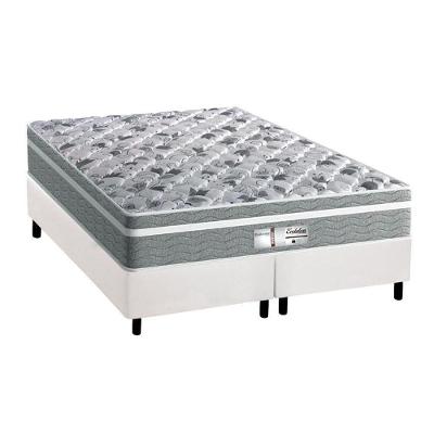 Cama Box Queen: Colchão Molas Probel Masterpocket Ensacadas Evolution + Base Branco(158X198)