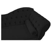 Diva Recamier Diana 140cm Lado Esquerdo Corano Preto - 3