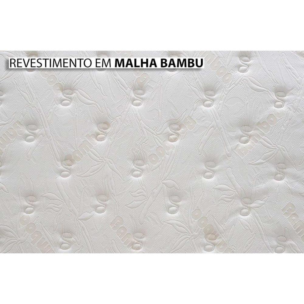 Cama Box Casal: Colchão Molas Herval MasterPocket Ensacadas Pallace Bambu Plus + Base CRC Suede Bege(138x188) - 2