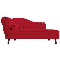 Diva Recamier Diana 140cm Lado Direito Suede Vermelho - 5