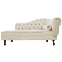 Diva Recamier Diana 140cm Lado Esquerdo Suede Bege - 5