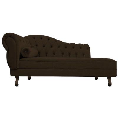 Diva Recamier Diana 185cm Lado Direito Corano Marrom