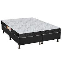 Cama Box Queen: Colchão Espuma Castor Sleep Max + Base CRC Suede Gray(158x198) - 1
