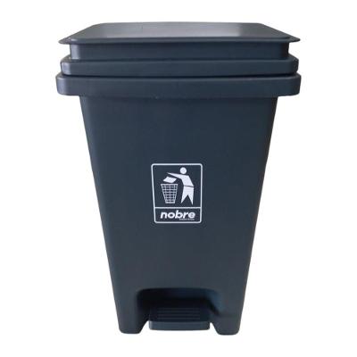 Lixeira Plástica Com Pedal 20l Cinza Banheiros Cozinhas - Nobre