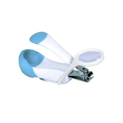 Cortador De Unhas Infantil Clingo Com Lupa 5x - Ideal Para Bebês - Azul