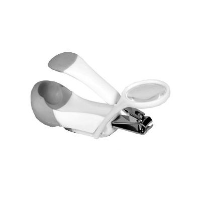 Cortador De Unhas Infantil Clingo Com Lupa Cinza - Preciso Para Bebês
