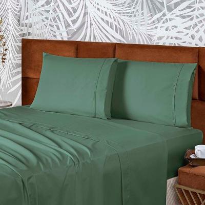 Jogo De Lençol Conforto King 3 Peças Micropercal 200 Fios C- Elástico - Verde Esmeralda