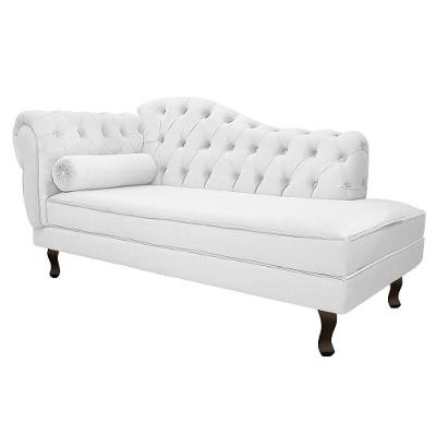 Diva Recamier Diana 140cm Lado Direito Corano Cor Branco