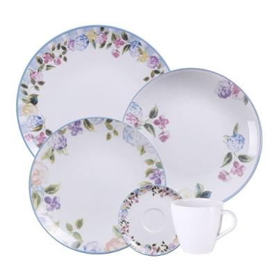 Jogo De Jantar Aura Porcelana Decorada 40 Peças Tramontina