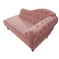 Diva Recamier Diana 140cm Lado Esquerdo Suede Cor Rosê - 7