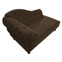 Diva Recamier Diana 140cm Lado Direito Suede Marrom