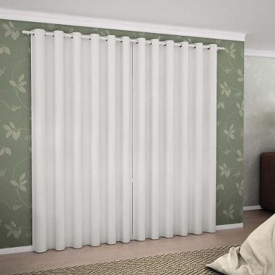 Cortina Blackout Para Varão Simples 2,00m X 1,80m 100% Poliéster- Branco