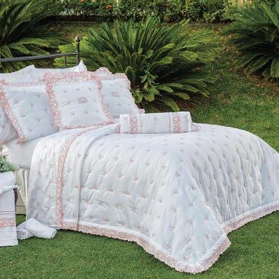 Kit Cobre Leito Rivieri Casal King 5 Peças Percal 400 Fios 100% Algodão - Branco