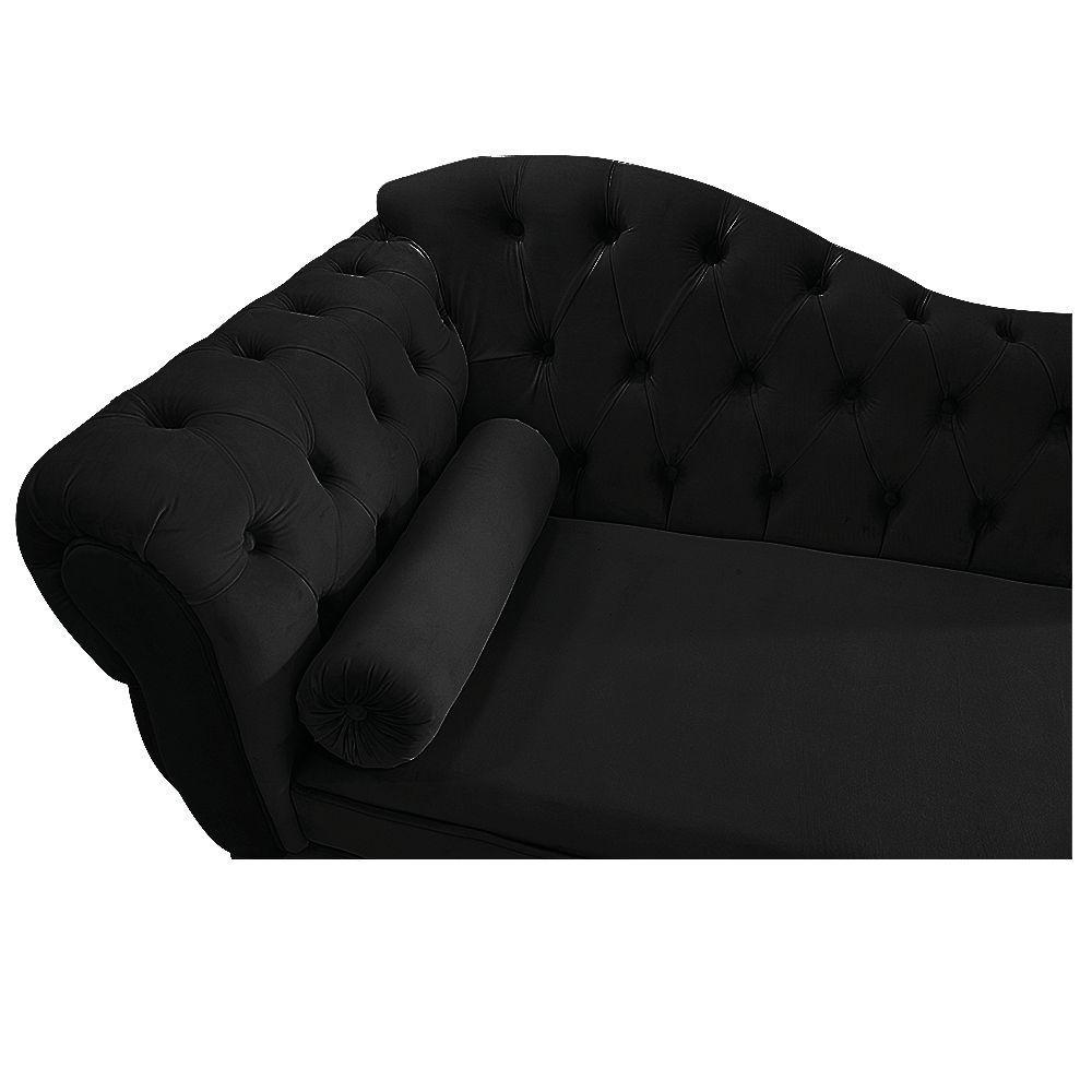 Diva Recamier Diana 140cm Lado Direito Suede Preto - 3