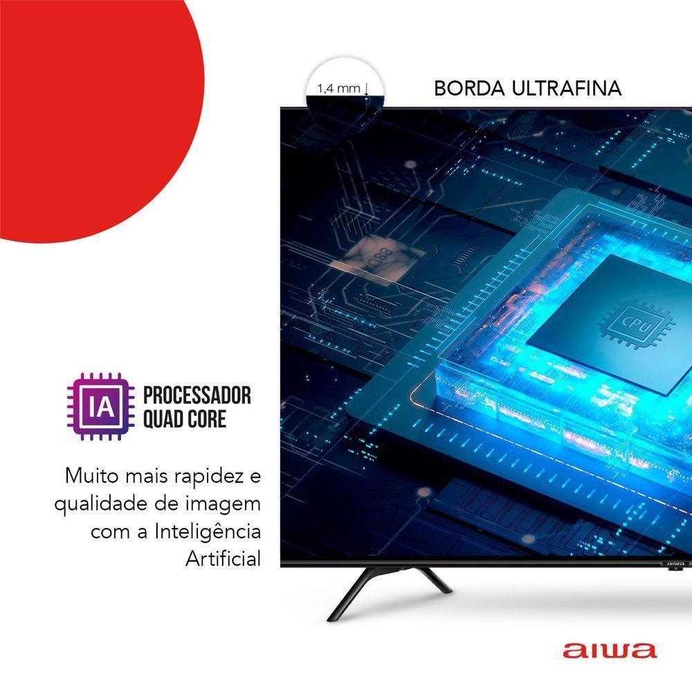 Smart TV AIWA 55” Android 4K Borda Ultrafina Dolby Vision&Atmos AWS-TV-55-BL-01-A - 3