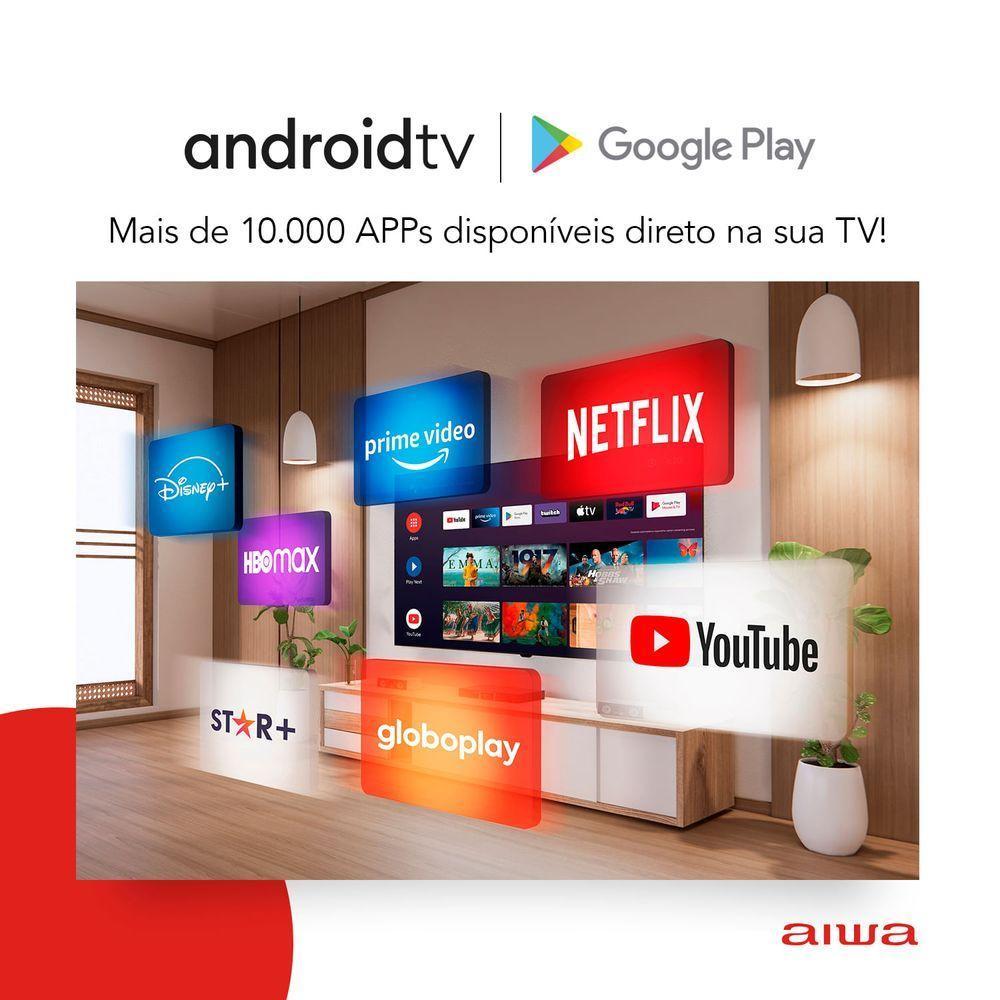 Smart TV Aiwa 50” Android 4k Comando de Voz Dolby Áudio Hdr10 AWS-TV-50-BL-02-A - 2