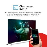 Smart TV Aiwa 50” Android 4k Comando de Voz Dolby Áudio Hdr10 AWS-TV-50-BL-02-A