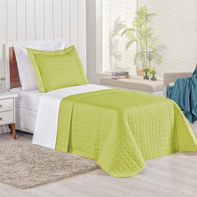 Cobre Leito Montreal Solteiro Percal 150 Fios 2 Peças 100% Algodão - Pistache