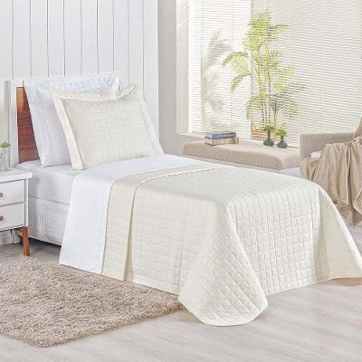 Cobre Leito Montreal Solteiro Percal 150 Fios 2 Peças 100% Algodão - Marfim