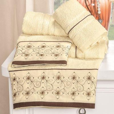 Jogo De Banho Maete Bordado 05 Peças 90% Algodão - Marfim