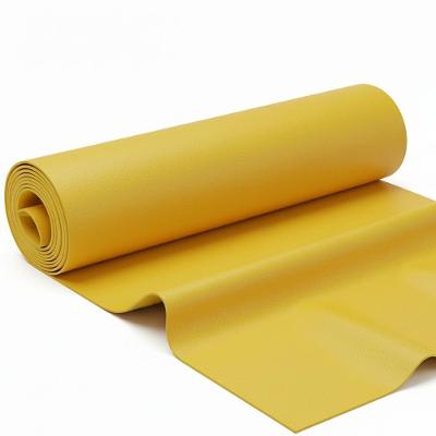 Tecido Corano Dt 140cm – Pvc Sintético Resistente E Maleável Para Estofados E Móveis Amarelo