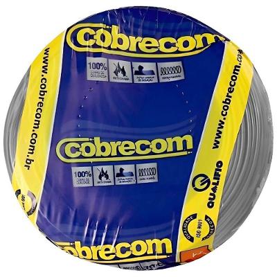Cabo Flexicom de Cobre 1,5mm 750 Volts Cinza com 100 Metros 1150408401 Cobrecom Cabo de Cobre Fl