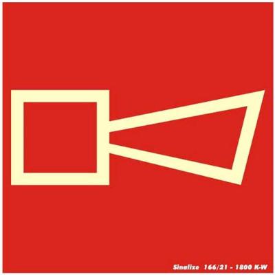 Placa de Pvc Fotoluminescente Autoadesiva 15x15 Alarme Sonoro 350 Ac Sinalize Placa Fotolum.15x