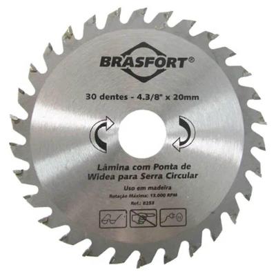 Serra Circular de Vídea com 30 Dentes 4.3-8 X 20mm 8253 Brasfort Serra Circular de Vídea com 30