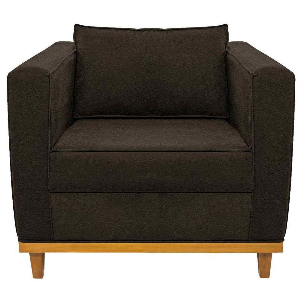 Kit Sofá 2 Lugares e 2 Poltronas Europa Corano Marrom - 2